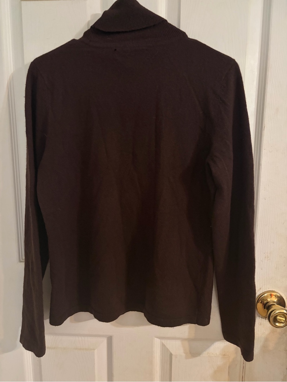Ralph Lauren-Inspired Brown Turtleneck Sweater with Golden Retriever Motif - Picture 5 of 6
